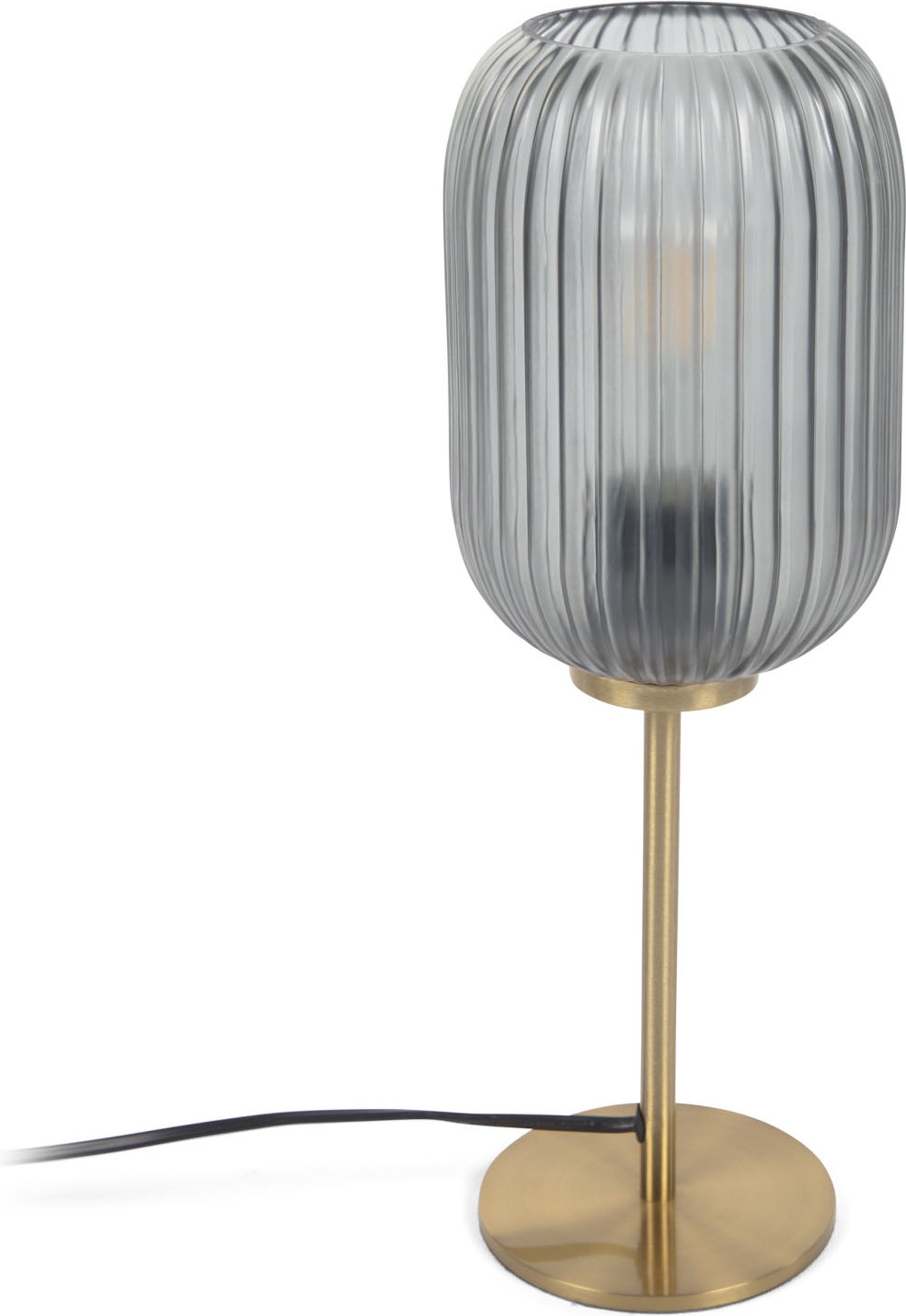 LAFORMA Hestia bordlampe - grå glas og messing metal