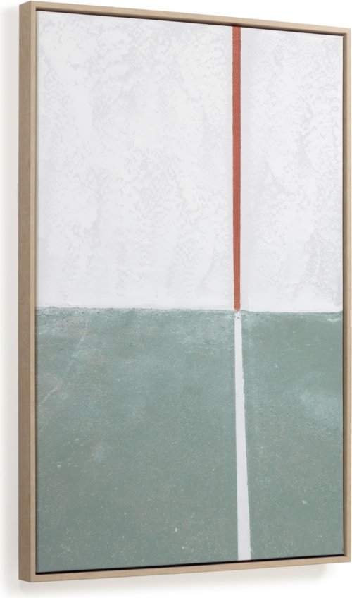 På billedet ser du variationen Malvern, Vægkunst i ramme fra brandet LaForma i en størrelse H: 70 cm. B: 50 cm. L: 43 cm. i farven Grøn/Hvid