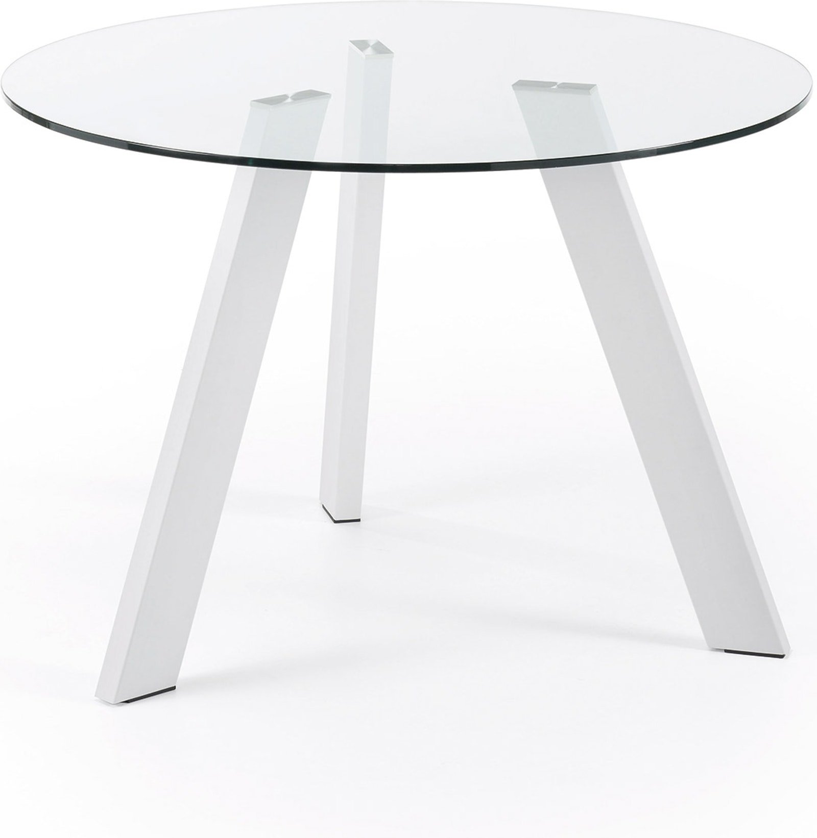 På billedet ser du Carib, Spisebord, moderne, glas fra brandet LaForma i en størrelse H: 75 cm. B: 110 cm. L: 110 cm. i farven Klar/Hvid