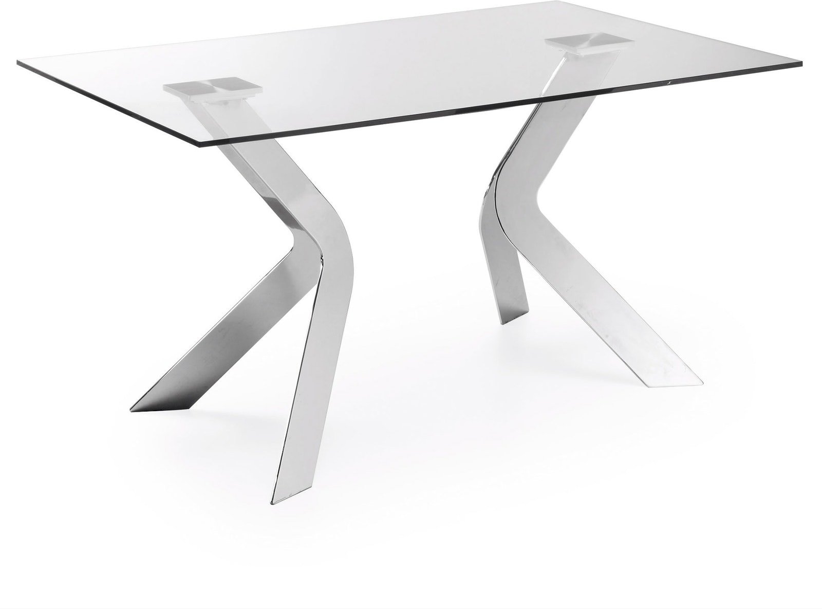 På billedet ser du variationen Westport, Spisebord, moderne, glas fra brandet LaForma i en størrelse H: 76 cm. B: 150 cm. L: 90 cm. i farven Klar/Sølv