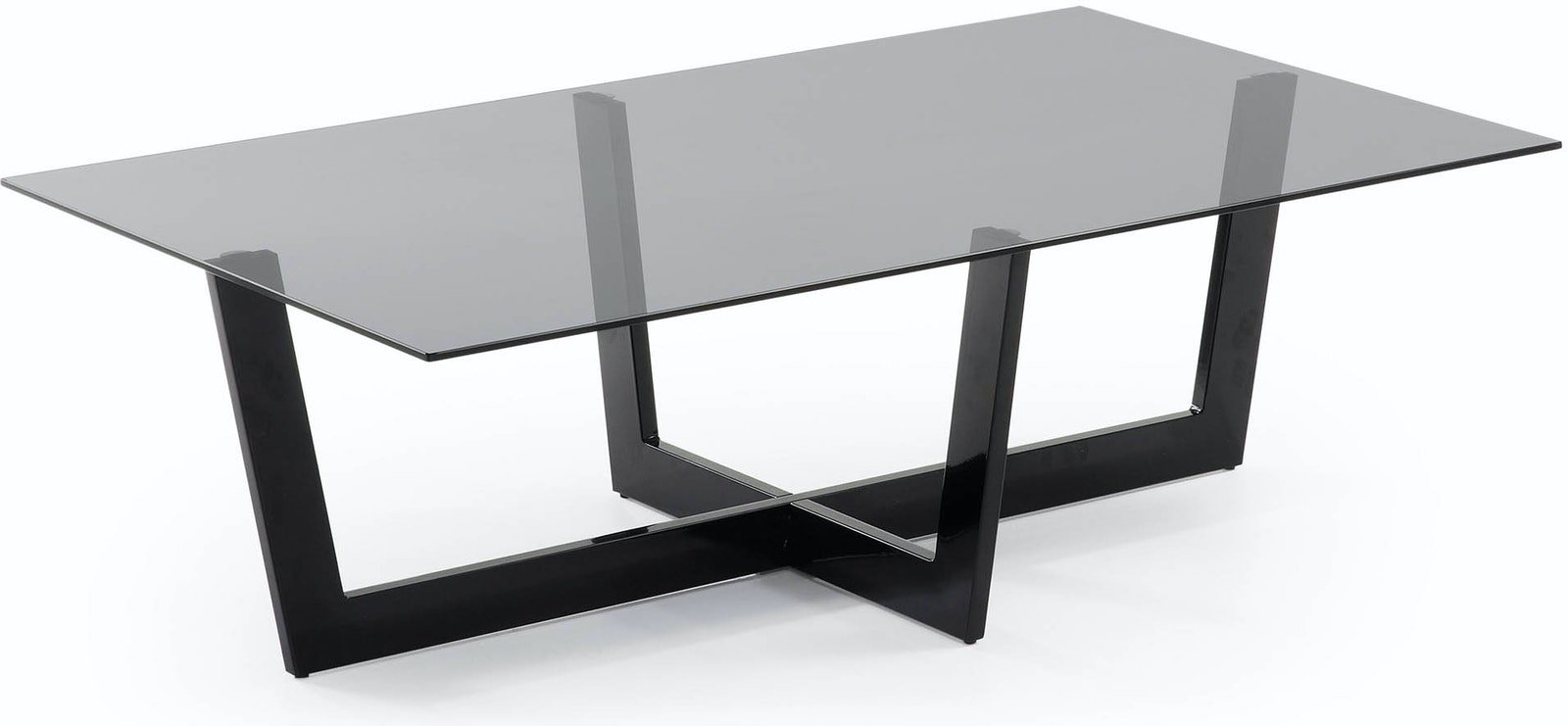 På billedet ser du variationen Plam, Kaffebord, moderne, glas fra brandet LaForma i en størrelse H: 38 cm. B: 120 cm. L: 70 cm. i farven Sort/Klar