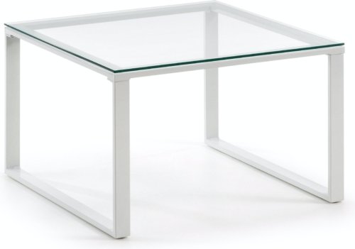 På billedet ser du variationen Sivan, Kaffebord, moderne, glas fra brandet LaForma i en størrelse H: 38 cm. B: 60 cm. L: 60 cm. i farven Hvid/Klar