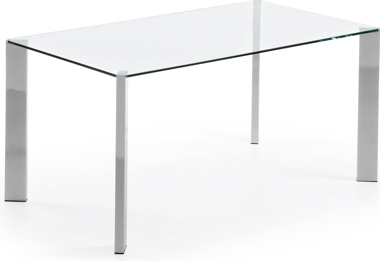 På billedet ser du Spot, Spisebord, moderne, glas fra brandet LaForma i en størrelse H: 75 cm. B: 162 cm. L: 92 cm. i farven Klar/Sølv