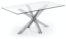 På billedet ser du variationen Argo, Spisebord, firkantet med glas bordplade fra brandet LaForma i en størrelse H: 75 cm. B: 180 cm. L: 100 cm. i farven Klar/Sølv