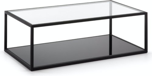 På billedet ser du variationen Blackhill, Kaffebord, moderne, glas fra brandet LaForma i en størrelse H: 35 cm. B: 110 cm. L: 60 cm. i farven Sort/Klar