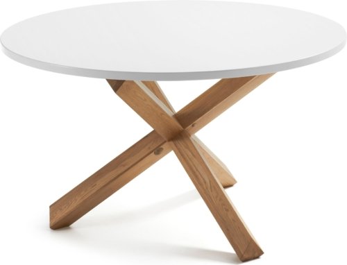 På billedet ser du variationen Lotus, Spisebord, nordisk, moderne fra brandet LaForma i en størrelse H: 75 cm. B: 120 cm. L: 120 cm. i farven Hvid/Natur