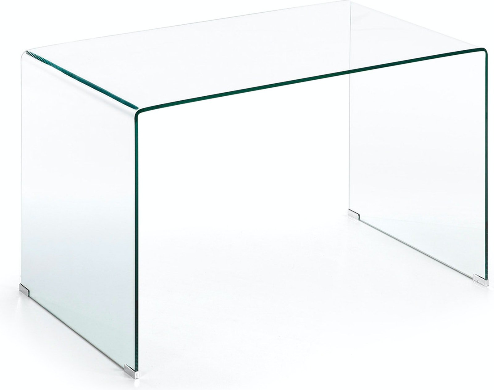 Burano, Skrivebord, Glasbord, moderne by LaForma (H: 76 cm. B: 125 cm. L: 70 cm., Klar)