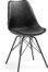 På billedet ser du variationen Ralf, Spisebordsstol med metalben, nordisk, moderne, plast fra brandet LaForma i en størrelse H: 86 cm. B: 48 cm. L: 56 cm. i farven Sort