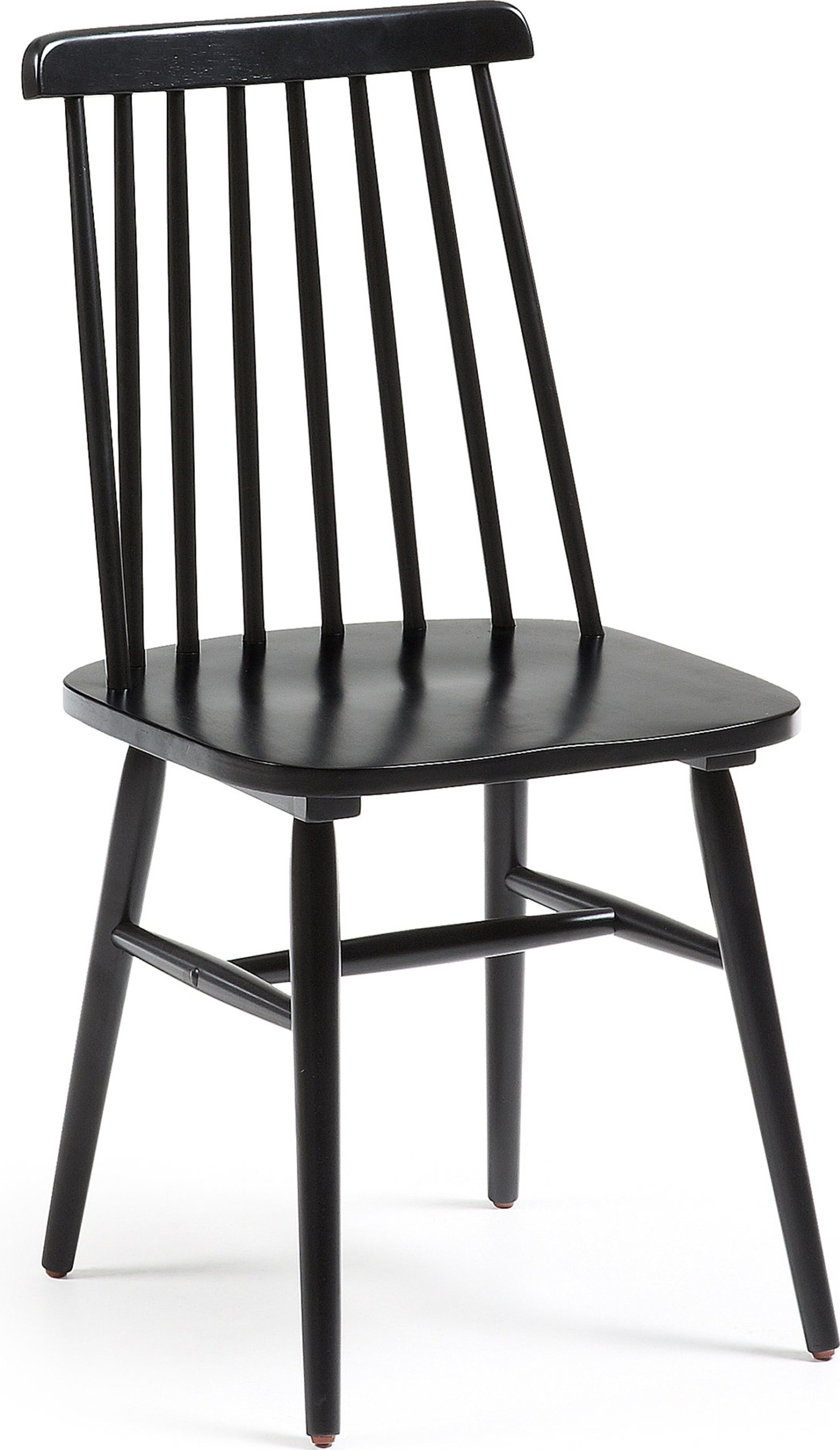 På billedet ser du Tressia, Spisebordsstol, solidt træ fra brandet LaForma i en størrelse H: 89 cm. B: 43 cm. L: 49 cm. i farven Sort