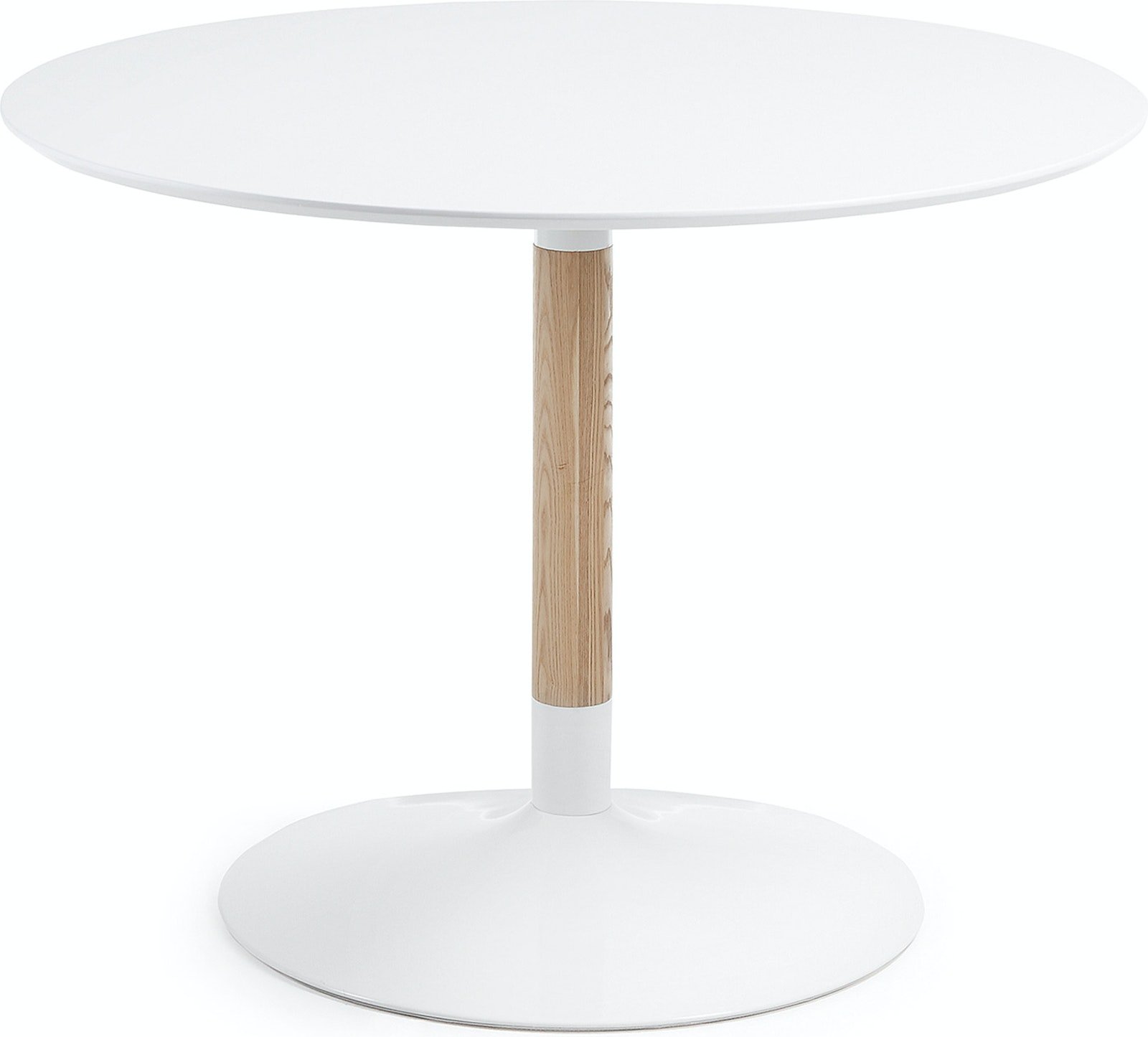 På billedet ser du variationen Trick, Spisebord, nordisk, moderne fra brandet LaForma i en størrelse H: 75 cm. B: 110 cm. L: 110 cm. i farven Hvid/Natur
