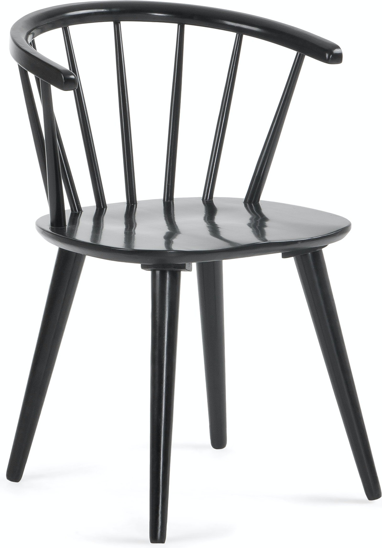 På billedet ser du Trise, Spisebordsstol, solidt træ fra brandet LaForma i en størrelse H: 77 cm. B: 53 cm. L: 54 cm. i farven Sort