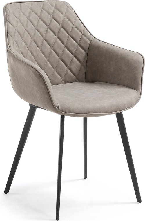 På billedet ser du variationen Amira, Spisebordsstol, moderne, nordisk, læder fra brandet LaForma i en størrelse H: 87 cm. B: 60 cm. L: 60 cm. i farven Beige