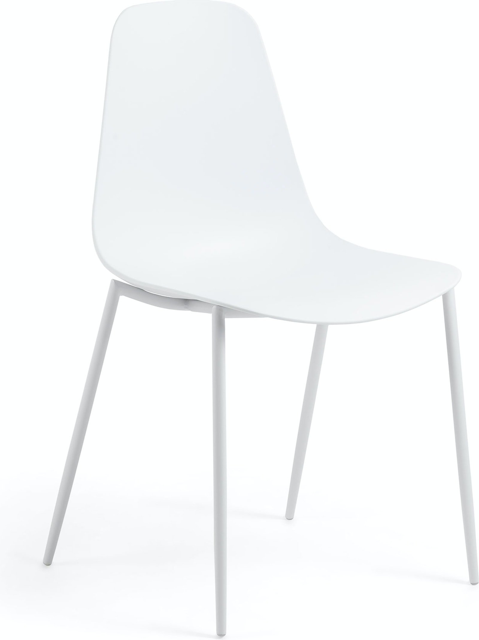 Whatts, Spisebordsstol, moderne, nordisk, plast by Kave Home (H: 87 cm. B: 49 cm. L: 53 cm., Hvid)