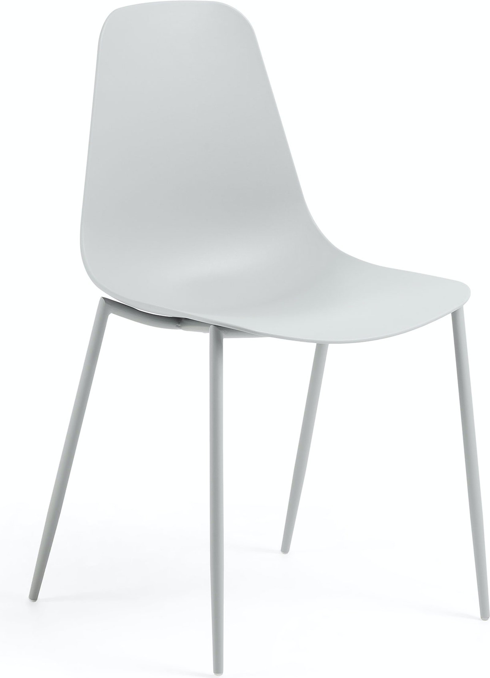 Whatts, Spisebordsstol, moderne, nordisk, plast by LaForma (H: 87 cm. B: 49 cm. L: 53 cm., Grå)