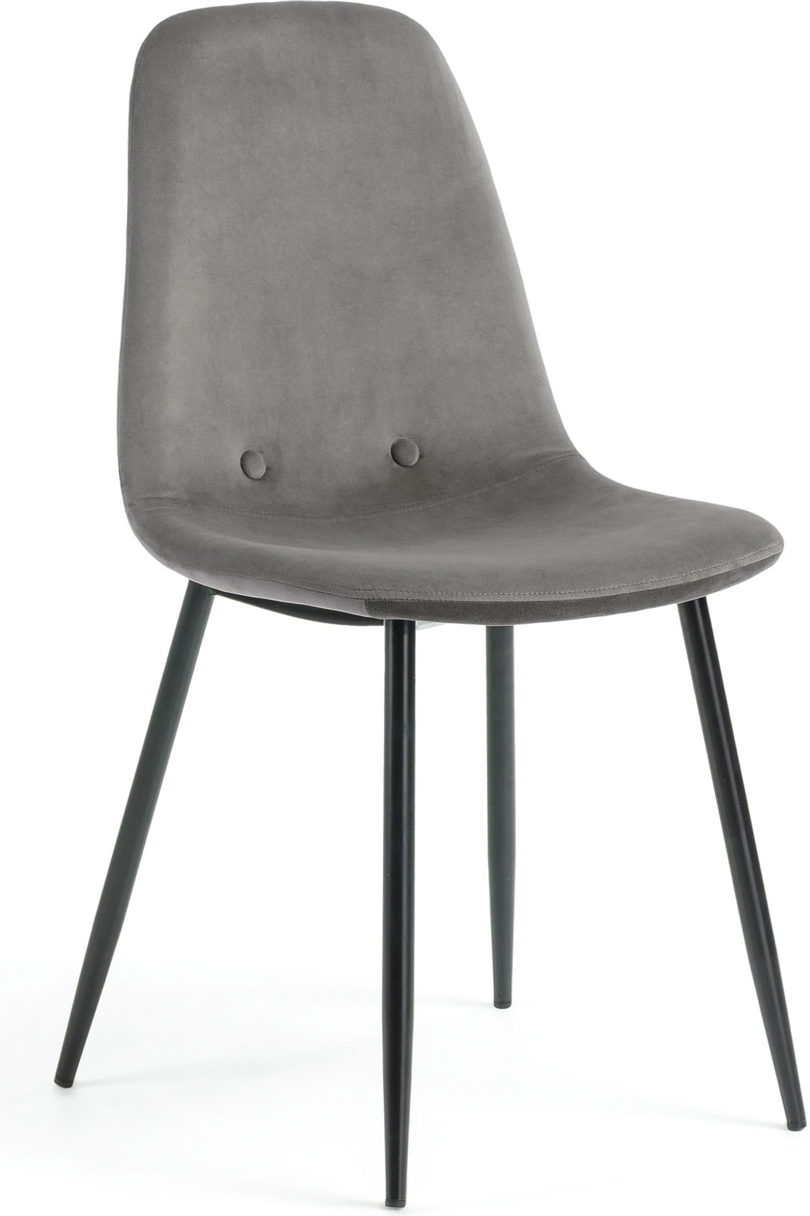 På billedet ser du Yaren, Spisebordsstol, moderne, stof fra brandet LaForma i en størrelse H: 88 cm. B: 46 cm. L: 50 cm. i farven Grå/Sort