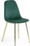 På billedet ser du variationen Yaren, Spisebordsstol, moderne, stof fra brandet LaForma i en størrelse H: 88 cm. B: 46 cm. L: 50 cm. i farven Grøn/Guld