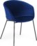 På billedet ser du variationen Yvette, Spisebordsstol, moderne, nordisk, stof fra brandet LaForma i en størrelse H: 76 cm. B: 60 cm. L: 54 cm. i farven Blå/Sort