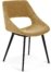 På billedet ser du variationen Byre, Spisebordsstol, moderne, nordisk, stof fra brandet LaForma i en størrelse H: 81 cm. B: 51 cm. L: 58 cm. i farven Sennep/Sort