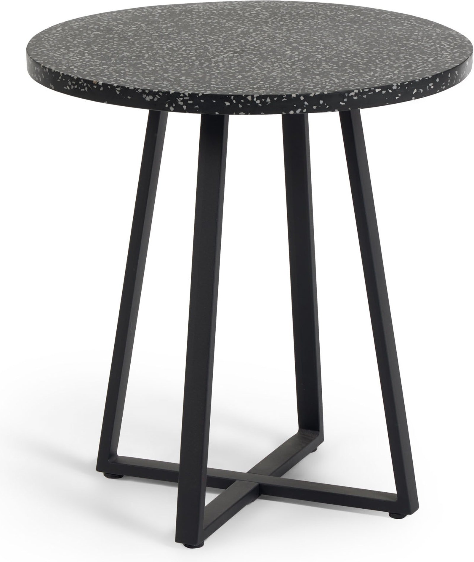På billedet ser du variationen Tella, Udendørs spisebord, moderne, sten fra brandet LaForma i en størrelse H: 75 cm. B: 70 cm. L: 70 cm. i farven Sort