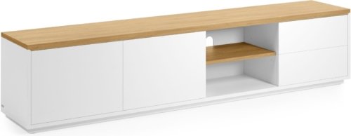 På billedet ser du variationen Abilen, TV-bord, moderne, nordisk fra brandet LaForma i en størrelse H: 44 cm. B: 200 cm. L: 36 cm. i farven Hvid/Natur