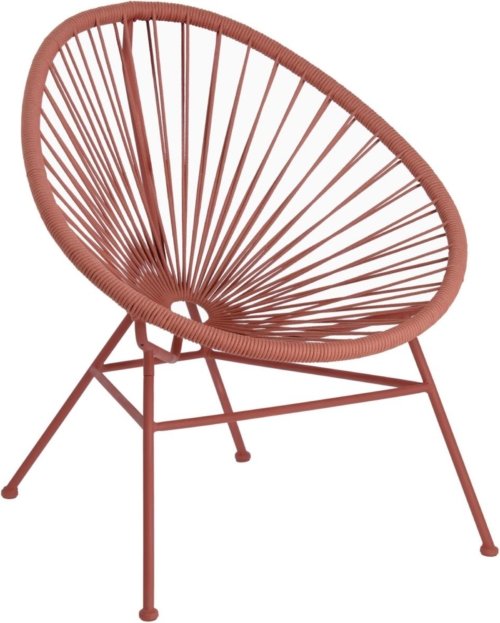 På billedet ser du variationen Samantha, Udendørs spisestol, nordisk, moderne, reb fra brandet LaForma i en størrelse H: 83 cm. B: 70 cm. L: 67 cm. i farven Lyserød