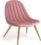 På billedet ser du variationen Marlene, Lænestol, vintage, moderne, stof fra brandet LaForma i en størrelse H: 77 cm. B: 60 cm. L: 73 cm. i farven Pink/Guld