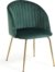 På billedet ser du variationen Lumina, Spisebordsstol, vintage, moderne, stof fra brandet LaForma i en størrelse H: 82 cm. B: 53 cm. L: 57 cm. i farven Grøn/Guld
