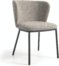 På billedet ser du variationen Ciselia, Spisebordsstol, moderne, nordisk, stof fra brandet LaForma i en størrelse H: 75 cm. B: 55 cm. L: 52 cm. i farven Grå