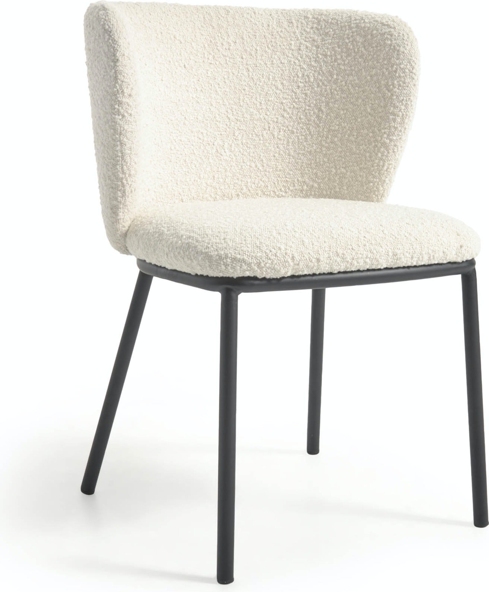På billedet ser du variationen Ciselia, Spisebordsstol, moderne, nordisk, stof fra brandet LaForma i en størrelse H: 75 cm. B: 55 cm. L: 52 cm. i farven Hvid