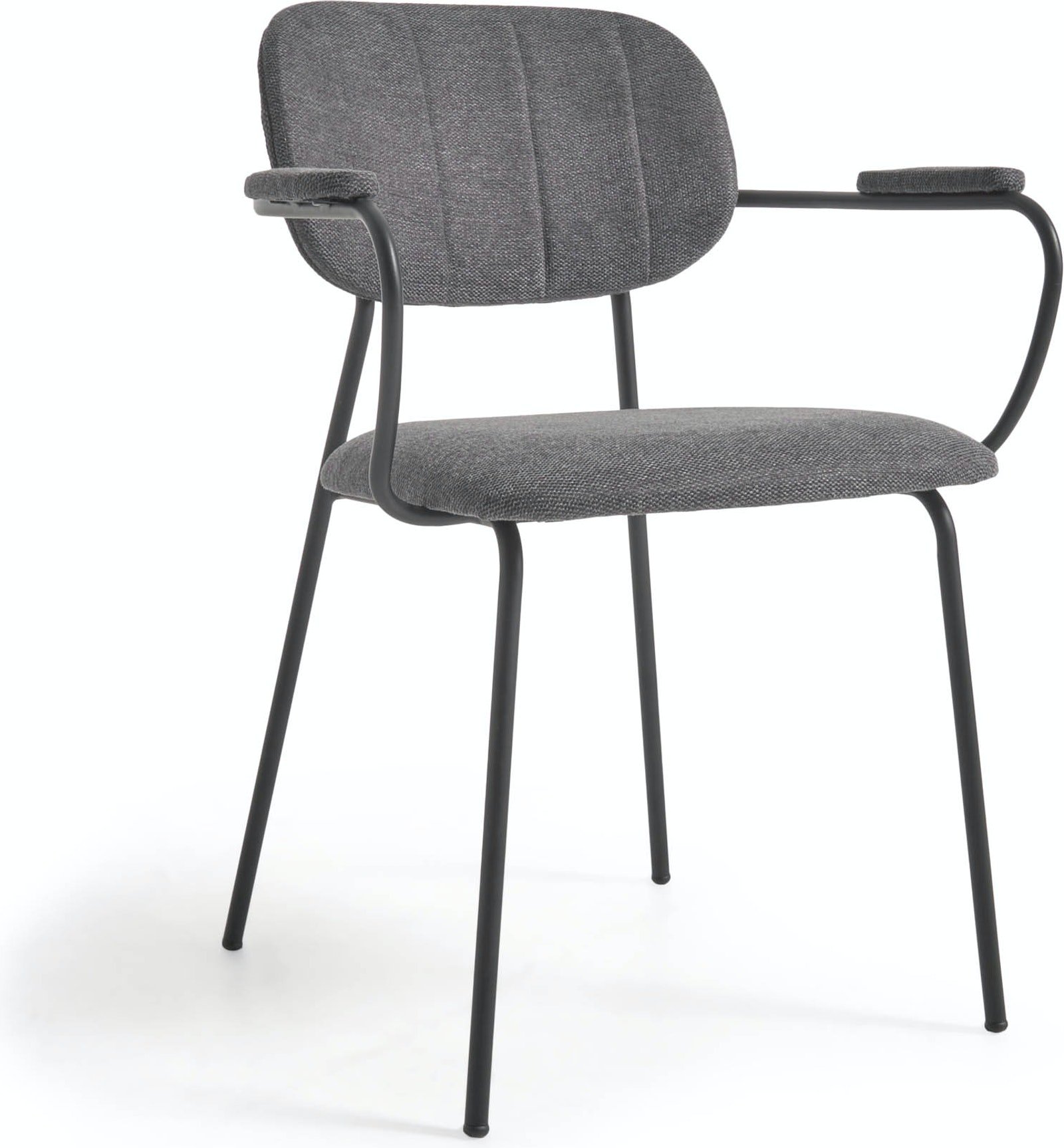 Spisebordsstol, moderne, nordisk, stof by LaForma (H: 78 cm. B: 60 cm. L: 54 cm., Lysegrå) Lysegrå ∙ 1299.00 DKK