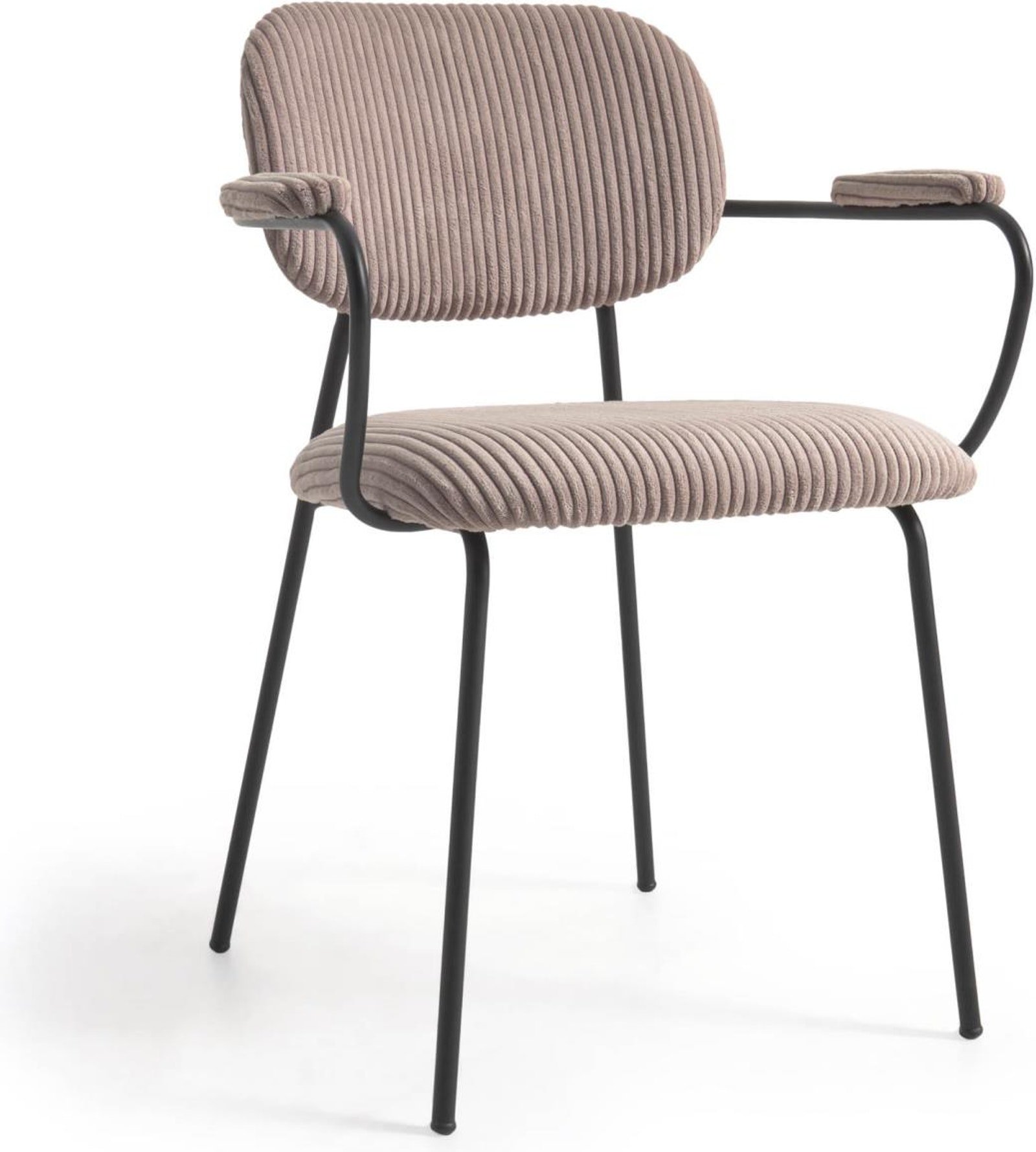 Auxtina, Spisebordsstol, moderne, nordisk, stof by LaForma (H: 78 cm. B: 60 cm. L: 54 cm., Lyserød)