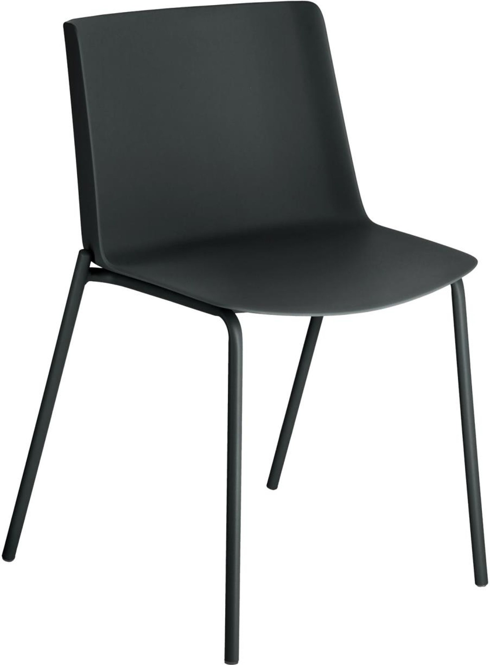 På billedet ser du Hannia, Spisebordsstol, nordisk, moderne, plast fra brandet LaForma i en størrelse H: 78 cm. B: 47 cm. L: 53 cm. i farven Sort