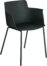 På billedet ser du variationen Hannia, Spisebordsstol med armlæn, nordisk, moderne, plast fra brandet LaForma i en størrelse H: 77 cm. B: 59 cm. L: 53 cm. i farven Sort
