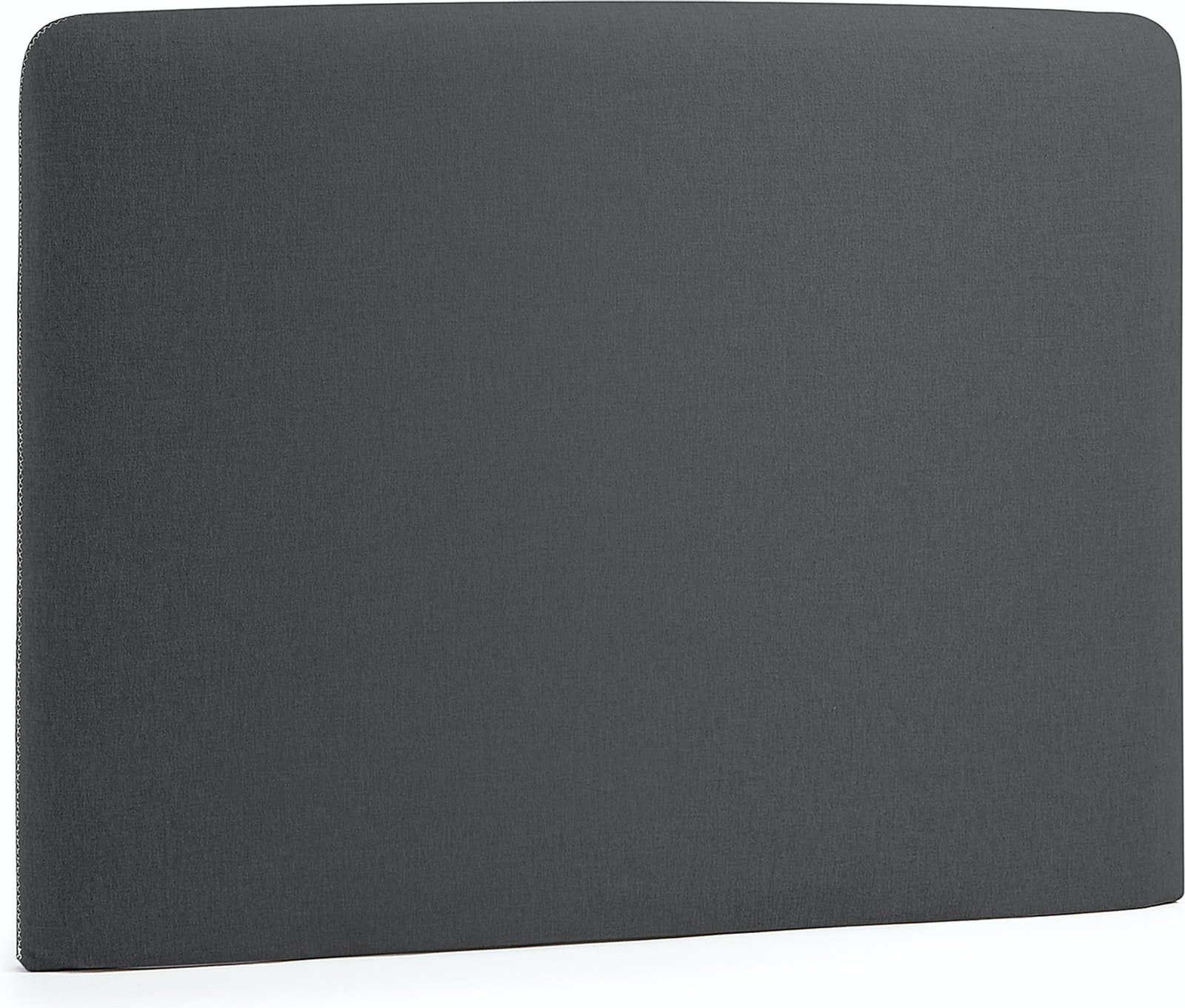 Dyla, Sengegavl, nordisk, moderne, stof by LaForma (H: 76 cm. B: 108 cm. L: 7 cm., Sort)