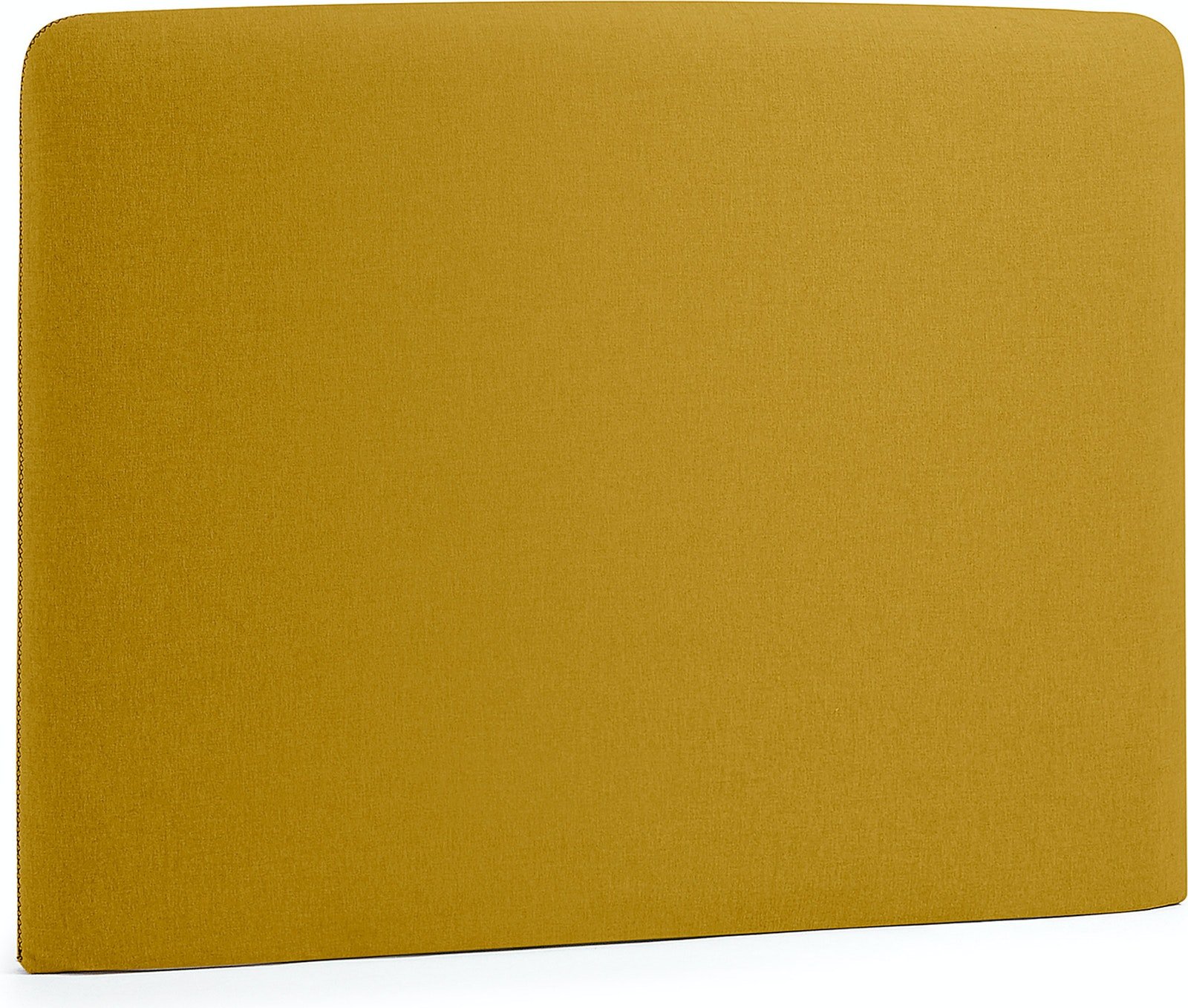 Dyla, Sengegavl, nordisk, moderne, stof by LaForma (H: 76 cm. B: 108 cm. L: 7 cm., Sennep)