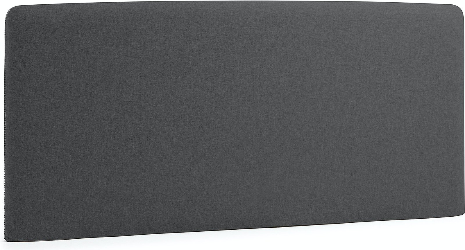 Dyla, Sengegavl, nordisk, moderne, stof by LaForma (H: 76 cm. B: 168 cm. L: 7 cm., Sort)