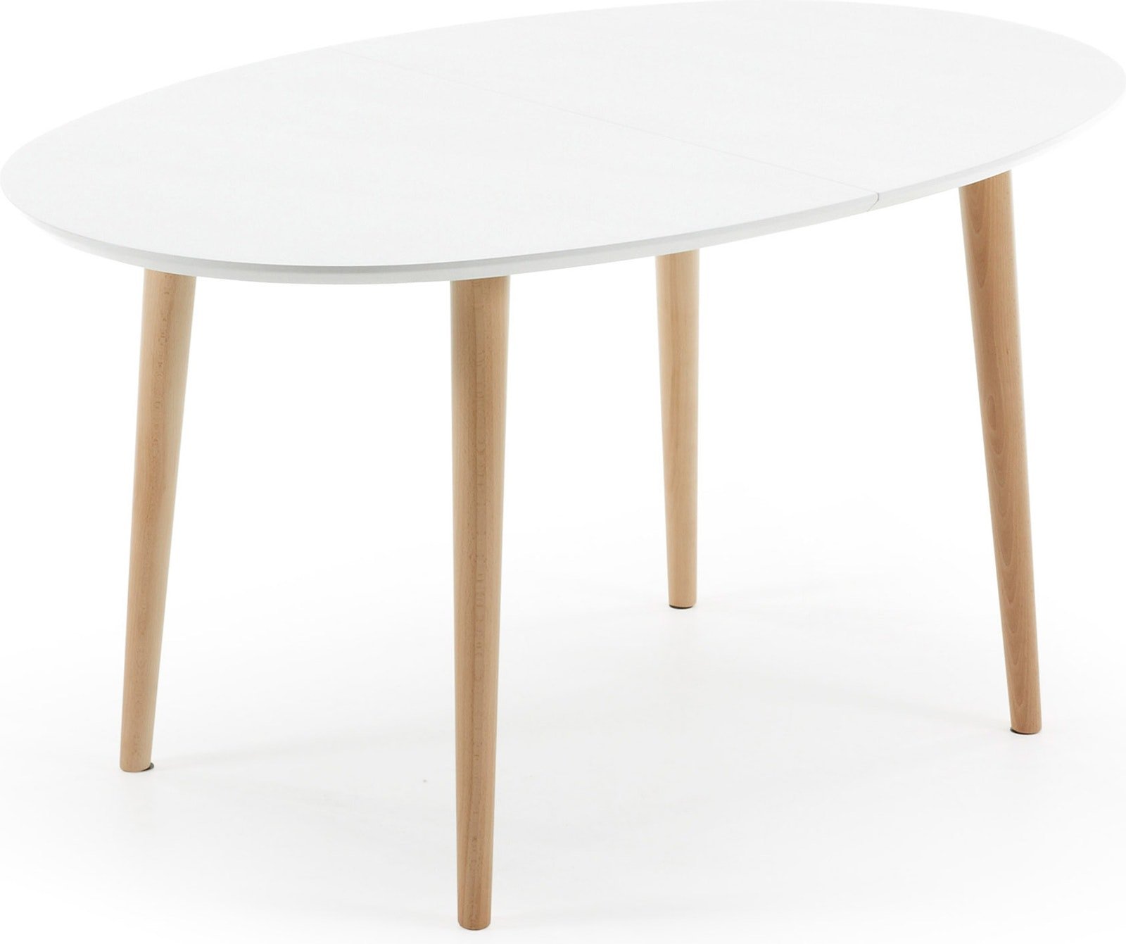 På billedet ser du variationen Oqui, Udtrækkeligt spisebord, nordisk, moderne fra brandet LaForma i en størrelse H: 74 cm. B: 140 cm. L: 90 cm. i farven Hvid/Natur