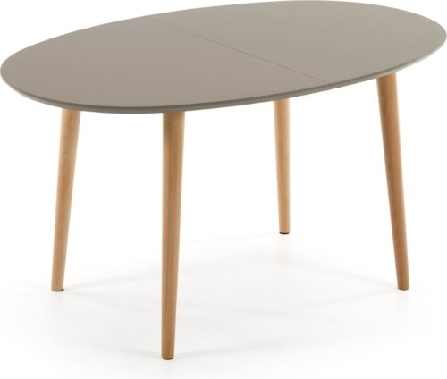 På billedet ser du variationen Oqui, Udtrækkeligt spisebord, nordisk, moderne fra brandet LaForma i en størrelse H: 74 cm. B: 140 cm. L: 90 cm. i farven Taupe/Natur