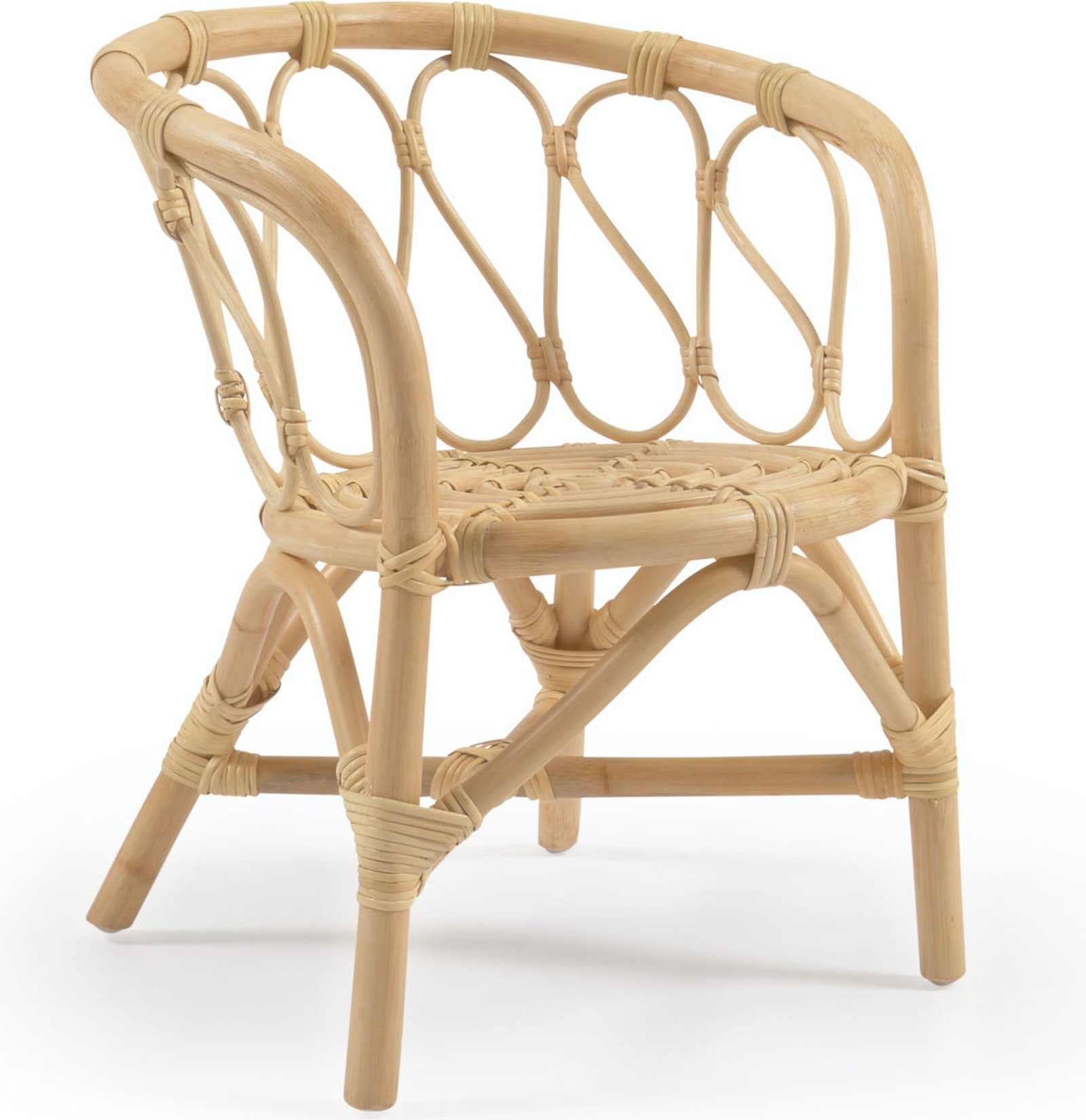 På billedet ser du variationen Lumila, Børne stol, colonial, vintage, naturlige fibre fra brandet LaForma i en størrelse H: 52 cm. B: 44 cm. L: 41 cm. i farven Natur