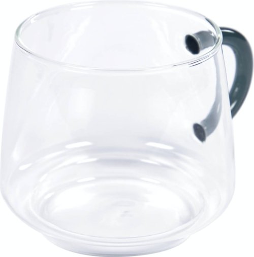 På billedet ser du variationen Laude, Drikkeglas, moderne, nordisk, glas fra brandet LaForma i en størrelse H: 8.5 cm. B: 12.8 cm. L: 10 cm. i farven Klart/Grå