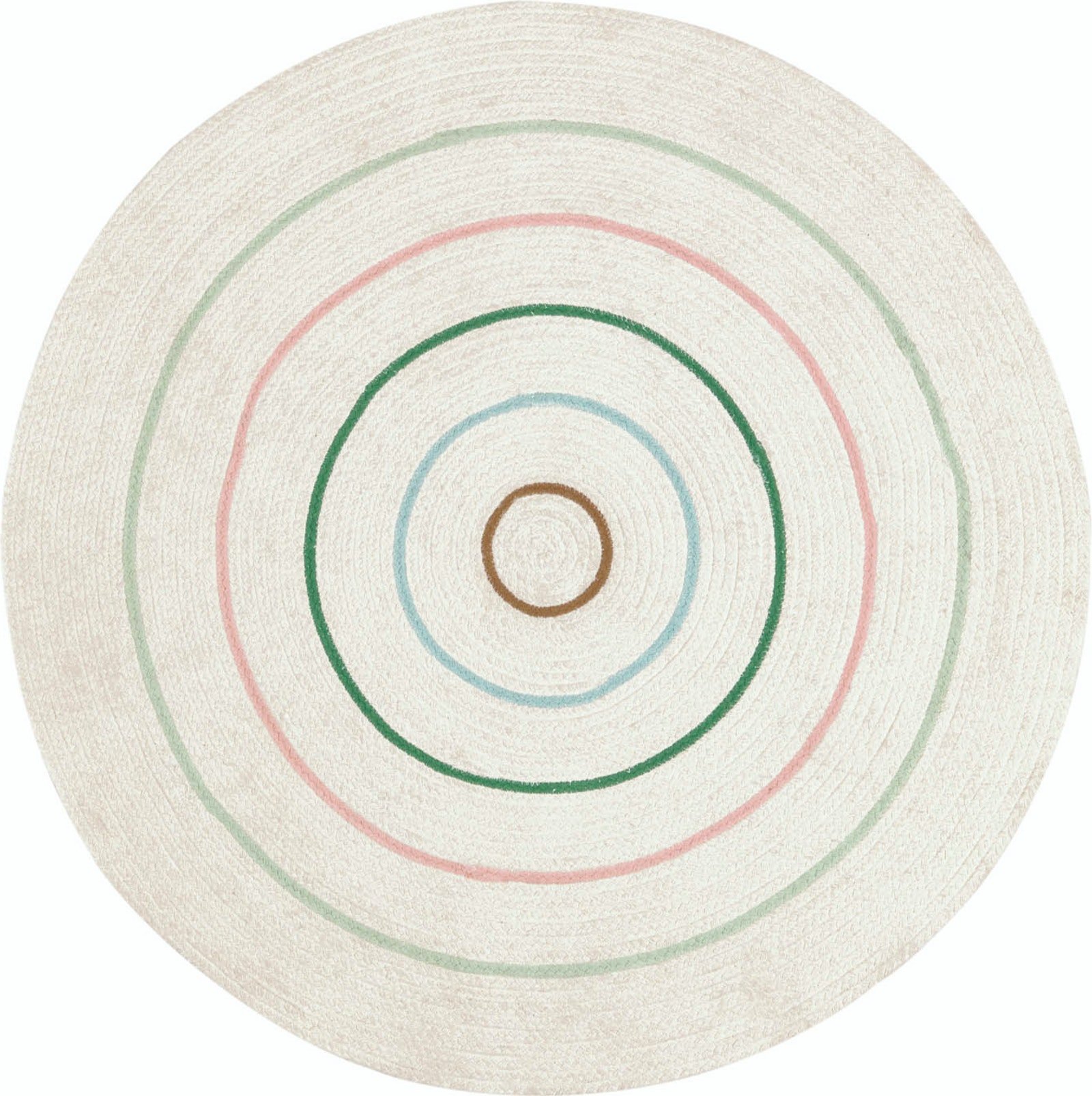 På billedet ser du Daiana, Tæppe, naturlige fibre fra brandet LaForma i en størrelse H: 1 cm. B: 120 cm. L: 120 cm. i farven Flerfarvet