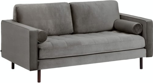 På billedet ser du variationen Debra, 3-personers sofa, vintage, nordisk, stof fra brandet LaForma i en størrelse H: 85 cm. B: 182 cm. L: 98 cm. i farven Grå/Sort