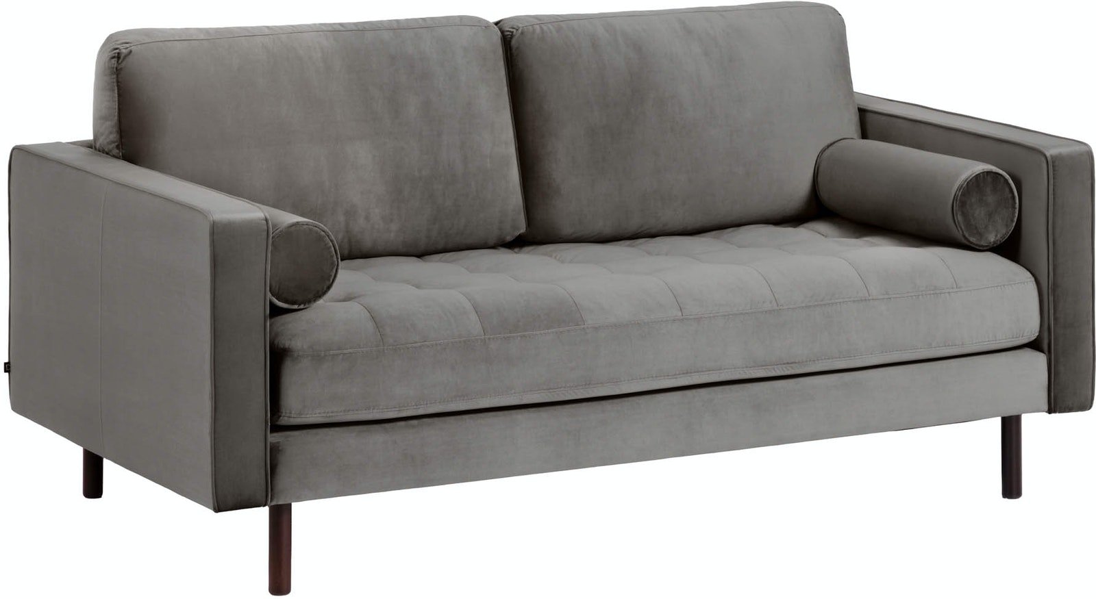 Debra, 3-personers sofa, vintage, nordisk, stof by LaForma (H: 85 cm. B: 182 cm. L: 98 cm., Grå/Sort)