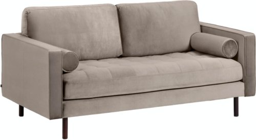 På billedet ser du variationen Debra, 3-personers sofa, vintage, nordisk, polstret fra brandet LaForma i en størrelse H: 85 cm. B: 182 cm. L: 98 cm. i farven Beige/Sort