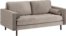 På billedet ser du variationen Debra, 3-personers sofa, vintage, nordisk, polstret fra brandet LaForma i en størrelse H: 85 cm. B: 182 cm. L: 98 cm. i farven Beige/Sort