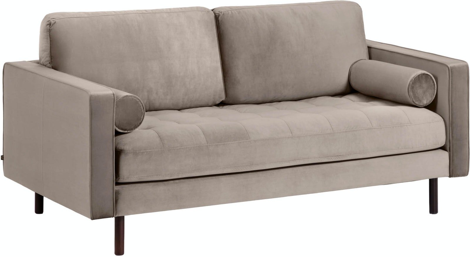 Debra, 3-personers sofa, vintage, nordisk, stof by LaForma (H: 85 cm. B: 182 cm. L: 98 cm., Beige/sort)