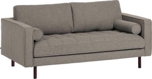 På billedet ser du variationen Debra, 3-personers sofa, moderne, nordisk, stof fra brandet LaForma i en størrelse H: 85 cm. B: 182 cm. L: 98 cm. i farven Lysegrå/Sort