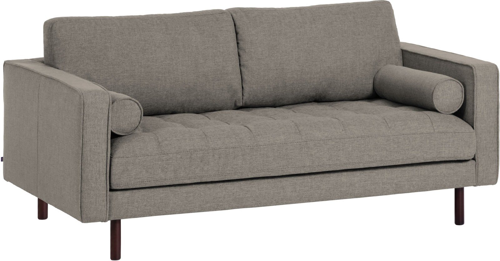 Debra, 3-personers sofa, vintage, nordisk, stof by LaForma (H: 85 cm. B: 182 cm. L: 98 cm., Lysegrå/Sort)