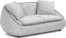 På billedet ser du variationen Safira, 3-personers sofa, moderne, stof fra brandet LaForma i en størrelse H: 75 cm. B: 180 cm. L: 100 cm. i farven Grå