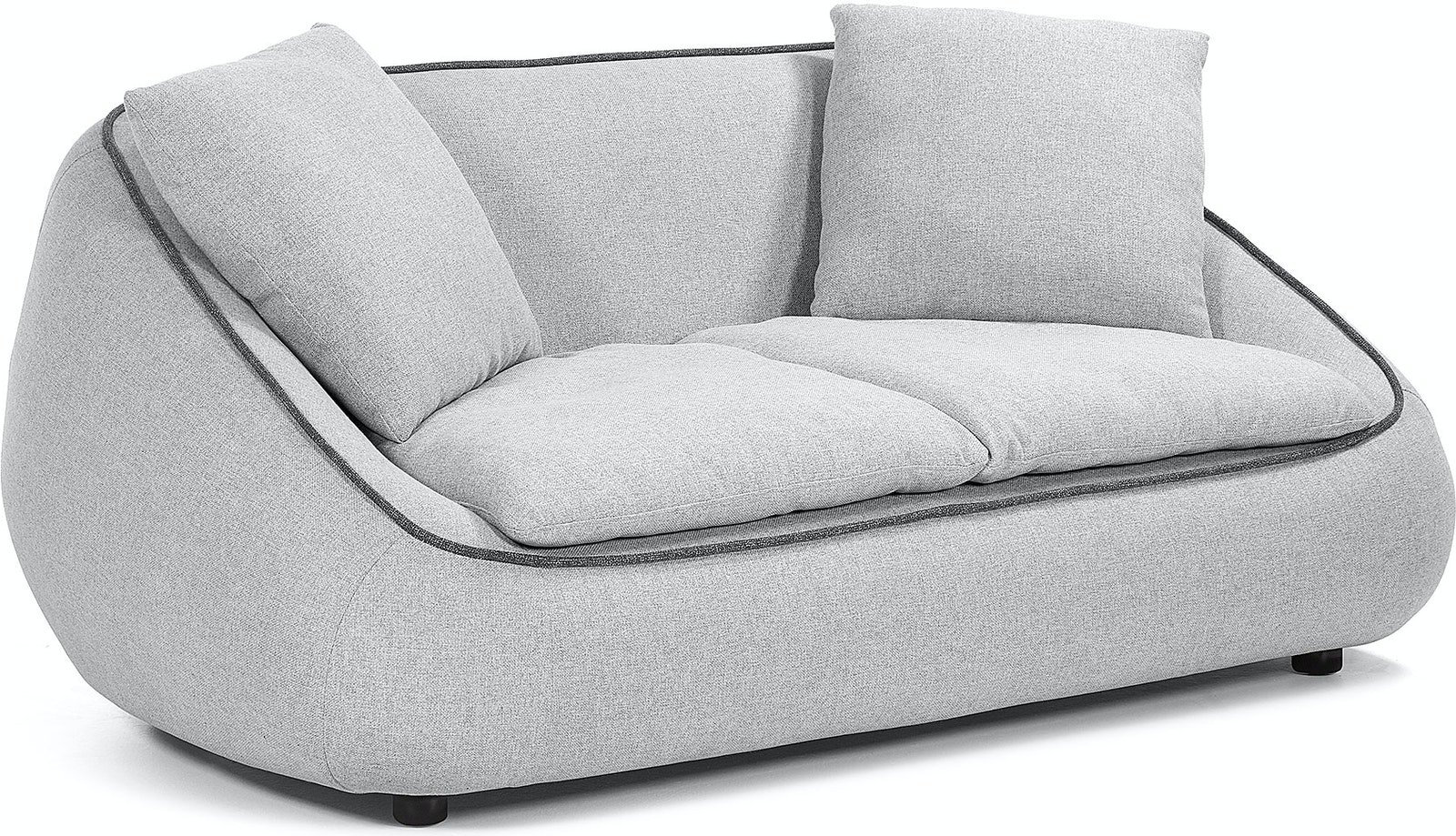 Safira, 3-personers sofa, moderne, stof by LaForma (H: 75 cm. B: 180 cm. L: 100 cm., Grå)